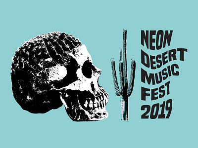 Neon Desert Music Festival 2019 branding design illustration merchandise