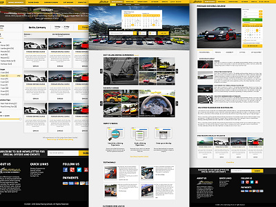 Redesign Global Racing Schools Website car e ccomerce sport website