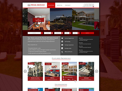 Home Around Homepage Design house minimalist rent website