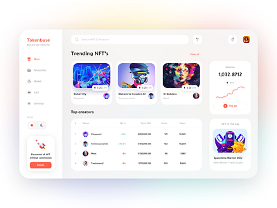 NFT Marketplace Dashboard colors dashboard design desktop main market nft token ui