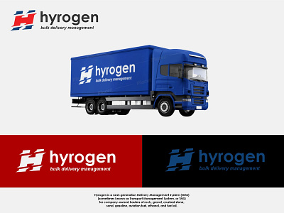 Logo Concept for Hyrogen branding bulk delivery design dump truck earthwork graphic design logo transportation management