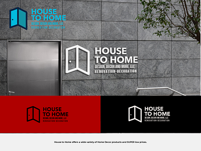 Logo Concept for House to Home branding brickwall construcion decor decoration design graphic design house logo motion graphics