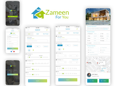 zameenforyou.com mobile Ui design ux