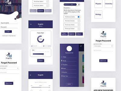 PrepOn mobile application U app screen design