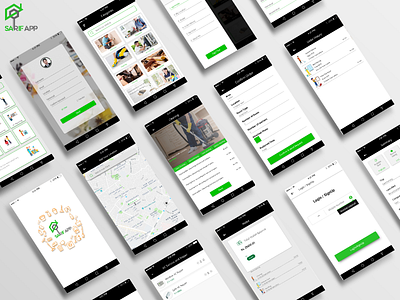 Sarif App Screen Design With Logo (HOME SERVIES APP) app screen design