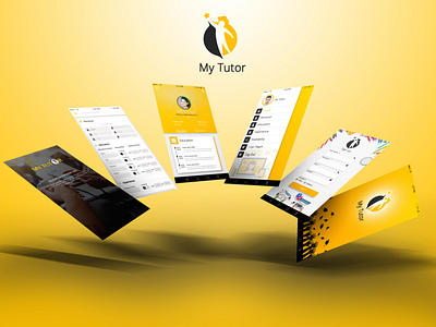 My Tutor App Screen Design With Logo (Education Application) logo app screen design