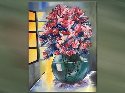 Canvas- Flower vase canvas flowervase