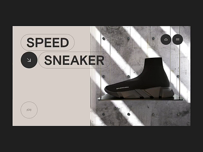 GOAT Store 3d animation cinema4d ecommerce grid landing layout minimal shop slider sneaker typography ui web
