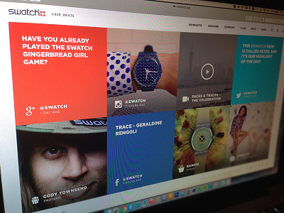 Swatch concept concept facebook google home interaction swatch twitter ui ux web webdesign