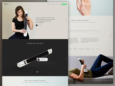 Artiphon landing 3d clean feature landing minimal photo product design redesign scroll ui ux web