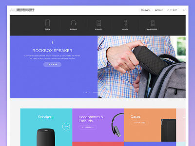 dropdown bigdropinc clean color commerce design dropdown flat navigation shop slider ui ux