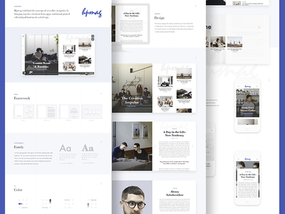 Magazine on Behance cases clean color responsive simple typography ui ux web wireframes