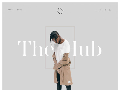 The Hub clean fashion logo slider title typography ui website
