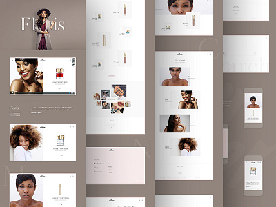 Floris on Behance beauty behance case case study clean fashion layout responsive ui ux video web