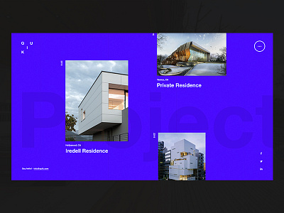 Q U I K - architecture clean color gallery logo minimal portfolio typography ui ux web