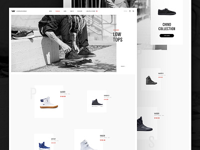 shop clean collections ecommerce fashion grid layout lookbook minimal skateboard slider sneakers store