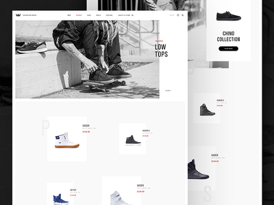 shop clean collections ecommerce fashion grid layout lookbook minimal skateboard slider sneakers store