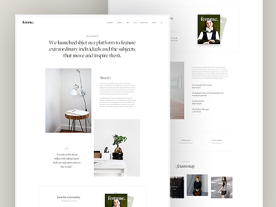 about about grid instagram landing layout logo magazine minimal photography typography web