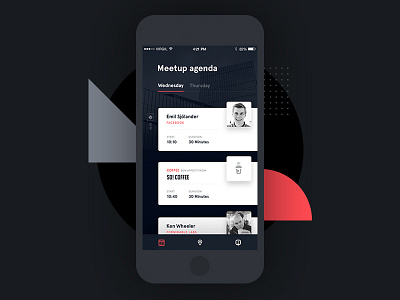 React Conference - App app calendar conference event grid layout mobile timeline typography ui ux