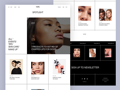 COMA - Spotlight article blog clean ecommerce grid layout minimal news slider spotlight typography ui web design