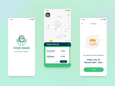 Food Bank app ui design ux