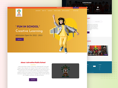 Sree Aashvattha School ui design web