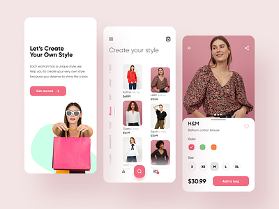 Women's clothing app by Pegah Navid on Dribbble