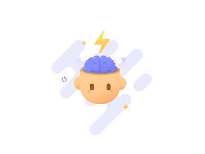 Brain Storming app brain brainstorming design graphic icon illustraion illustrations lightning