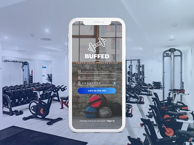 Sign up page - Gym app app appdesign appdesigner daily 100 challenge daily ui dailyui gym signup uidesign uidesigner uxdesigner workout