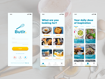 Butlr. Recipe app