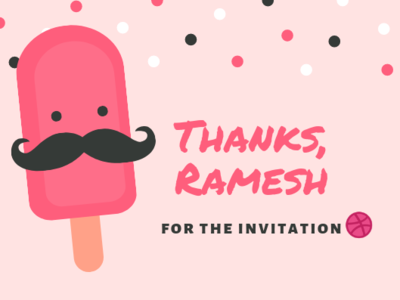 Thank You For The Invitation thanks for invite thankyou nascenia dribbble invitation dribbble invite @thinkwithramesh