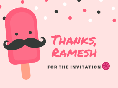Thank You For The Invitation @thinkwithramesh dribbble invitation dribbble invite nascenia thanks for invite thankyou