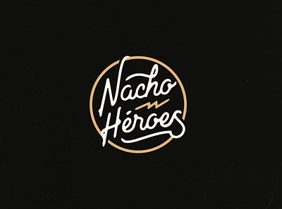 Nacho Heroes Logo branding clean design font lettering logo type typography vector vintage