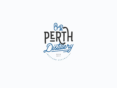 Perth Distilery branding design icon identity illustration lettering logo type typography vector