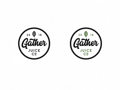 Gather Juice Co branding design icon illustration juice lettering logo typography vector