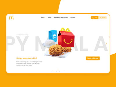 McDonald Indonesia branding food page food website identity landing page modern ui design product page simple page design typography ui ux ux design website