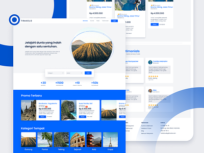 Experimental | Travel Homepage design blue design holiday navy travel travel landing page travel website typography ui ux vacation website design white