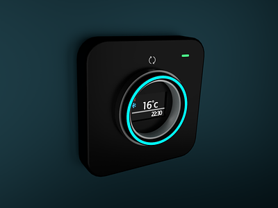 Thermostat Minimal Design 3d artist blender3d cyclesrender design home led minimal minimalism product design render thermostat