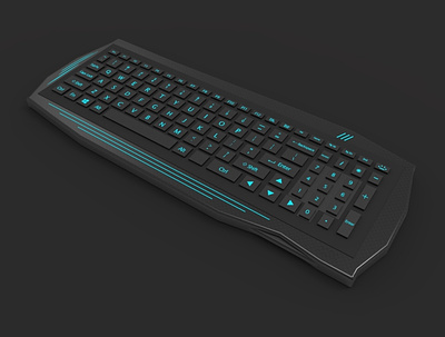 Gaming Keyboard 3d 3d art advertising black blender3d dark design gaming keyboard keyshot led maya product design render