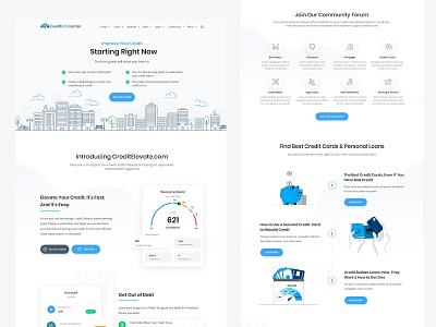 CreditInfoCenter - Credit Report Landing Page Design