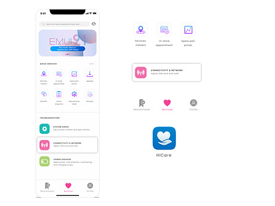 Hicare Ios App version ideas design designs mobile app mobile app design mobile design mobile ui ui uidesign uidesigns uiux ux uxdesigns