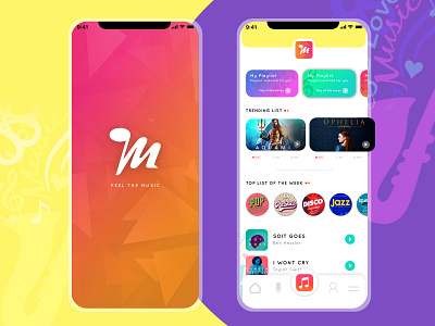 Music App iOS Design app design application application design mobile app mobile app design mobile design mobile ui music music app music player splash page splash screen ui uidesign uidesigns uiux user interface ux uxdesigns