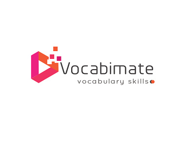 Vocabimate Elearning Educational Logo Design