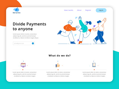 Divide Payments gateway website design layout