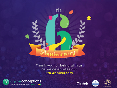6th anniversary of ogma Conceptions 6thanniversary anniversary anniversary flyer branding design designs office ui uidesign uidesigns uiux ux uxdesigns vector