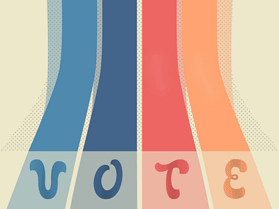 Vote election illustration retro vote
