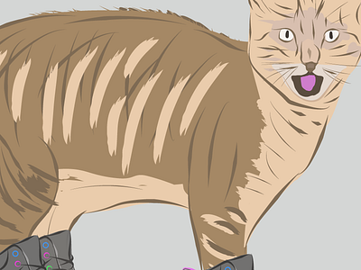 Cat Rollerskate cat comics humor rollerskate