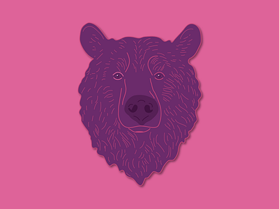 Bear Outline animal bear design illustration simple vector