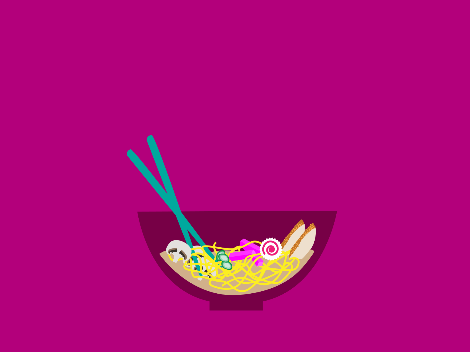 Ramen animation bowl food illustration illustrator japanese noodles procreate ramen soup vectorart