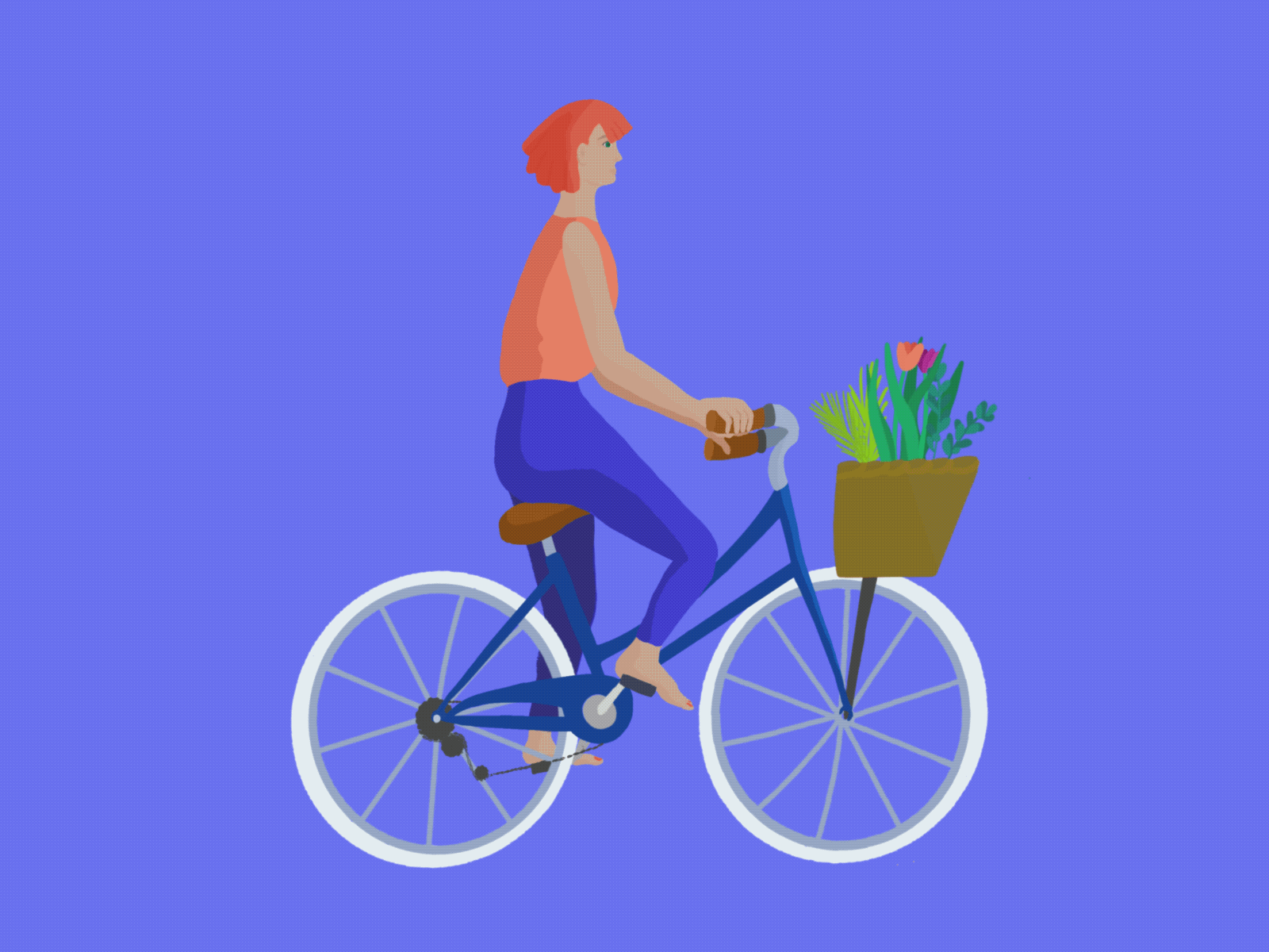 Bike Animation animated gif animated illustration animation applepencil applepencilillustration bicycle bike digitalart illustration illustration digital internationalwomensday procreate procreate animation women